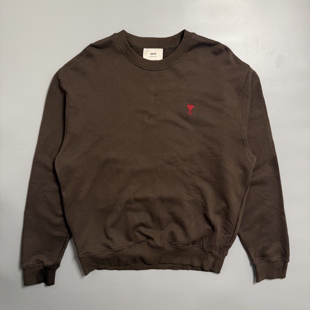 AMI de Coeur Sweatshirt dark brown choco (Category: Coats, Jackets and Outerwear) located in Cebu City. Submitted by inukaybyjlf (Listing ID 1441757453, Image 1). Description: -Good as new -Washable dirt in front -Guaranteed washable dirt in front -Moneyback if not -Xxl on tag but large fit can wear it as well -Actual measurements are shown in the photos..