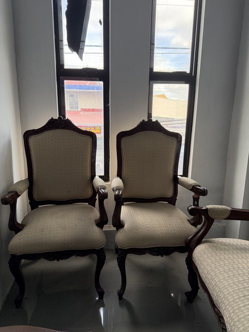 Antique 1890s Louis XV Carved Sofa Set (Category: Sofas) located in Bamban. Submitted by luckyfortuneshop88 (Listing ID 1441601921, Image 3). Description: FOR SALE 1890s Louis XV Carved Sofa. High Quality materials. Very comfortable all original, no repairs yet Approx Dimensions 70ʺW × 33ʺD × 43ʺH Styles -Louis XV Seat Interior Depth- 23.0 in Seat Interior Width - 65.5 in.