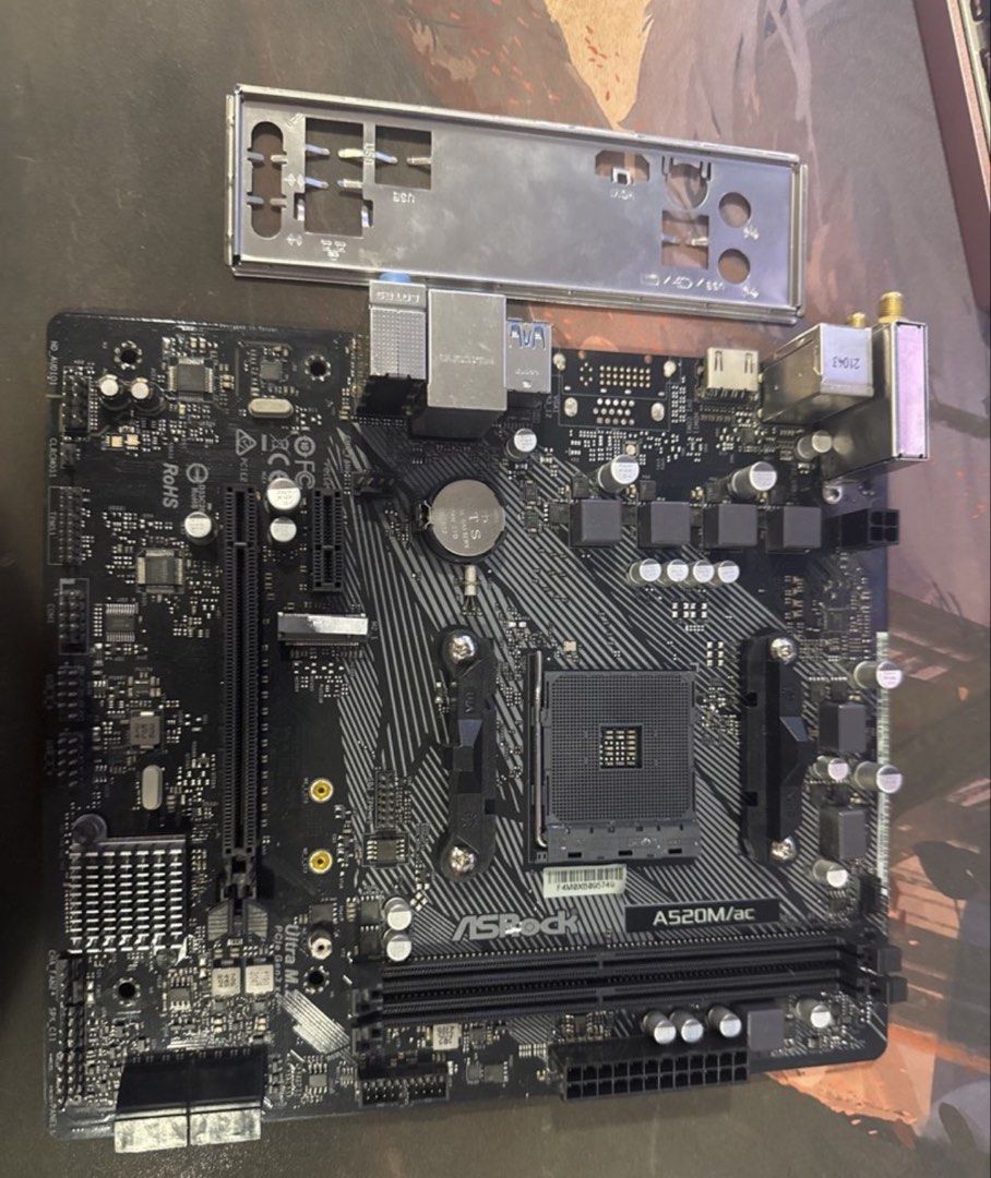 ASRock A520M/ac Motherboard with I/O Shield