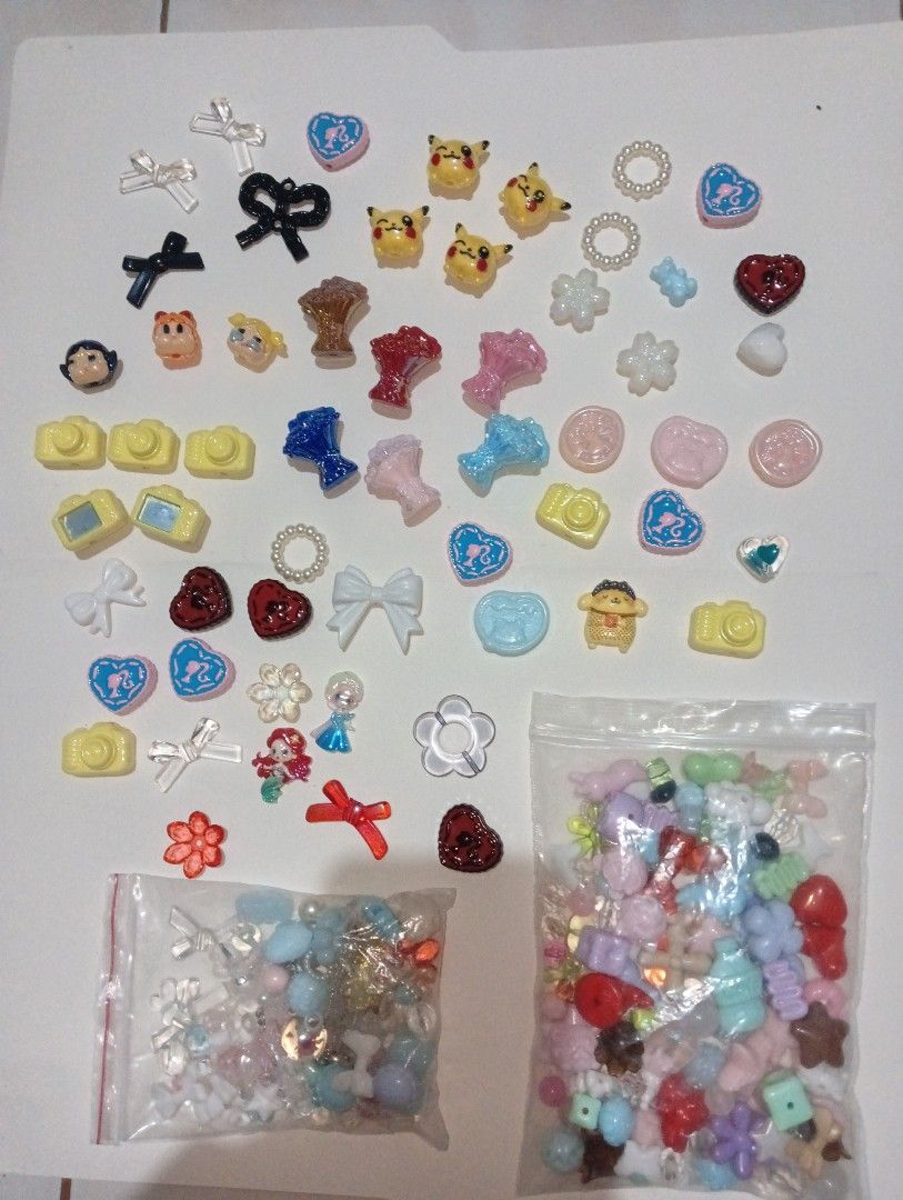 Assorted Beads/Charms Decluttering Sale (Category: Craft Supplies & Tools) located in Lubao. Submitted by helloangel6969 (Listing ID 1441736329, Image 1). Description: hii decluttering sale + FREE SHIPPING !! for only 2k pesos (can nego, just lmk ur offer) - rfs: decluttering. - w freebies (dm for freebies) - can send vids for legit checking, we can also transact on my ra (fb/ig) - strictly payment first. but will mail ur package right away via J