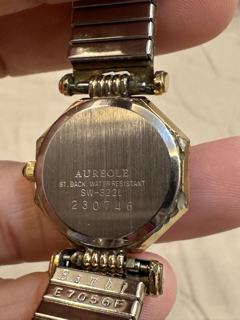 Aureole Octagon Dainty Watch (Category: Women's Watches) located in Pasig City. Submitted by surplusatbp (Listing ID 1441779199, Image 2). Description: Preloved Watch Vintage Aureole Octagon Watch With Bambi stretch bracelet 6.5 wrist size Php 1,000 .