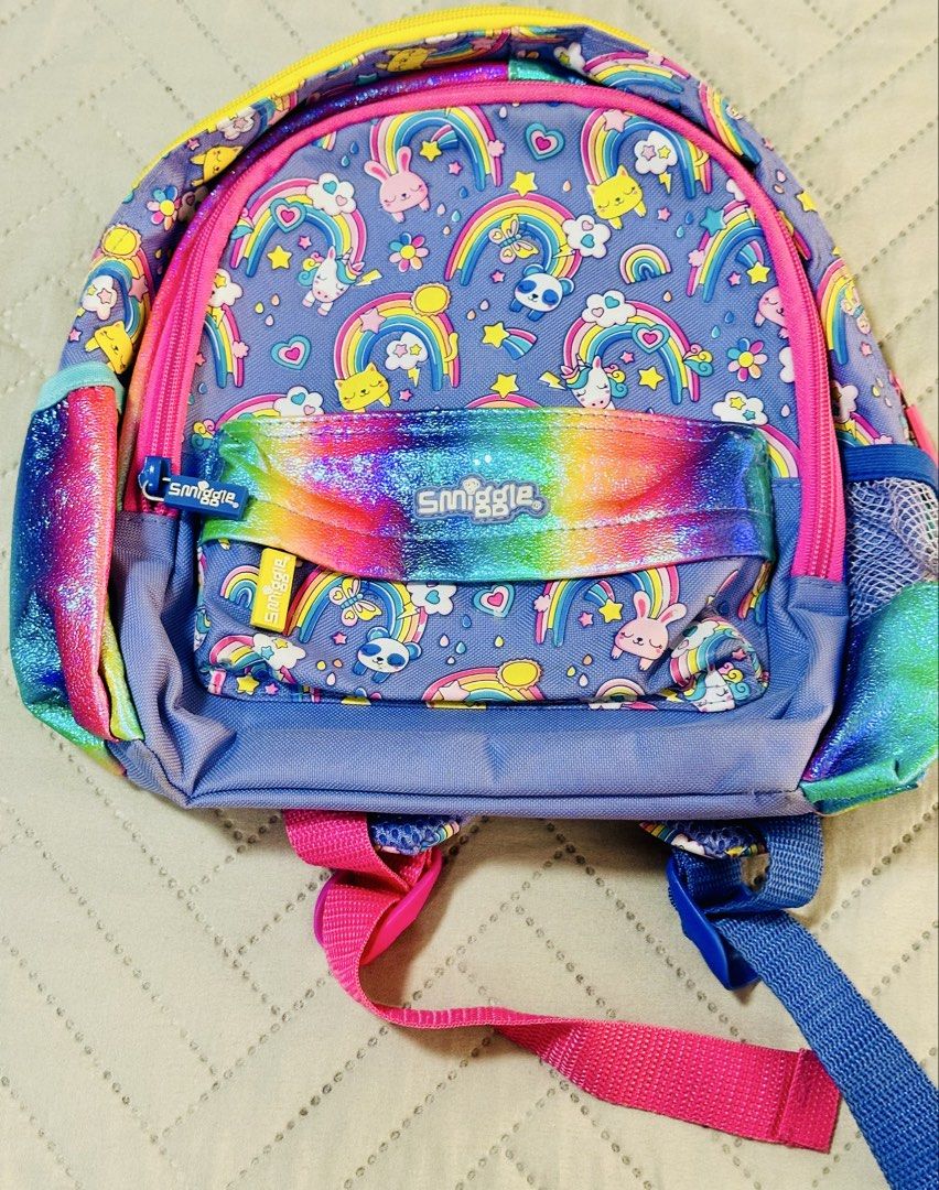 Authentic Smiggle Teeny Tiny Backpack (Category: Babies & Kids Fashion) located in Binan City. Submitted by fashiongossiponlineboutique (Listing ID 1441630465, Image 1). Description: Authentic Smiggle Teeny Tiny Backpack (So cute!) For Toddlers Well used No Flaws P750 .