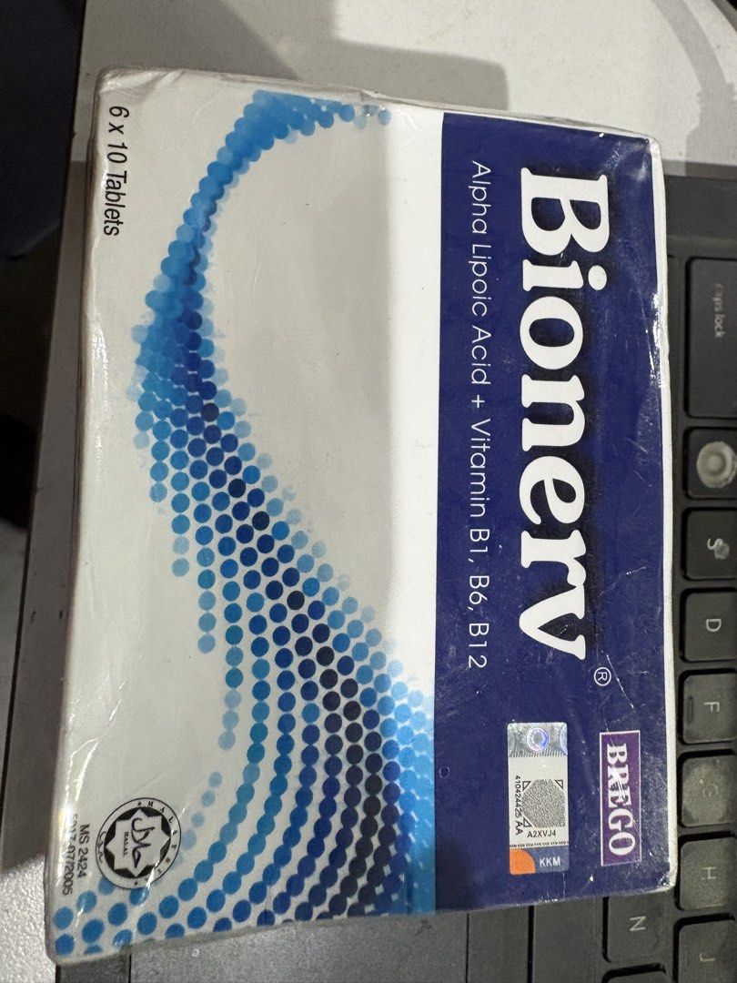 Bionerv Alpha Lipoic Acid + Vitamin B1, B6, B12 Tablets, Health ...