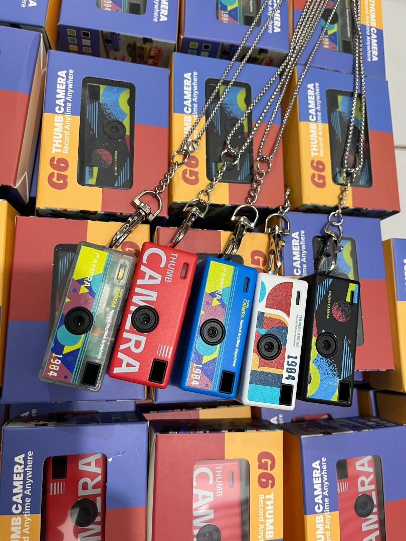 Brandnew G6 THUMB CAMERA (Category: Cameras) located in Quezon City. Submitted by mjmassortedfinds (Listing ID 1441674568, Image 1). Description: G6 THUMB CAMERA ₱550 Retail ₱489 each minimum 5pcs ₱429 each minimum 10pcs ₱379 each minimum 10pcs ✅ With box, manual, cord, chain. ✅ charm camera ✅ with video recording ✅ 1500 to sa iba! Npaka mura lang satin ✅ 2026 released, newest version.