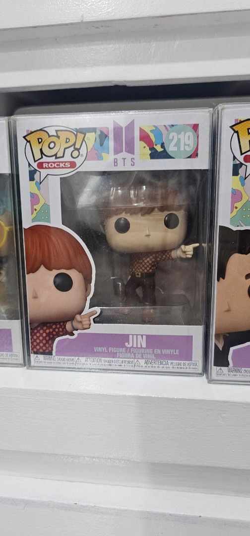 BTS Funko Pop Dynamite (Category: Designer & Blind Box Toys) located in Makati City. Submitted by Chimochi (Listing ID 1441729343, Image 3). Description: - Complete set of BTS Funko Pop! DYNAMITE - All figures are in their original boxes 490 each (set) .