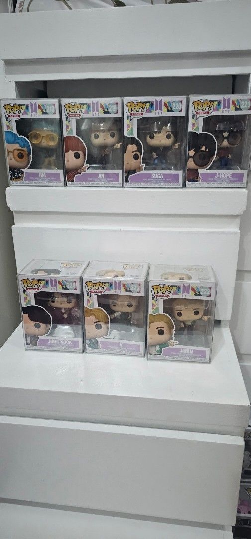 BTS Funko Pop Dynamite (Category: Designer & Blind Box Toys) located in Makati City. Submitted by Chimochi (Listing ID 1441729343, Image 1). Description: - Complete set of BTS Funko Pop! DYNAMITE - All figures are in their original boxes 490 each (set) .