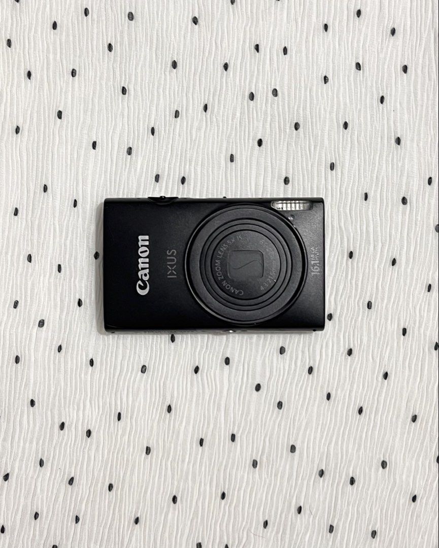Canon IXUS 125 HS digicam in black (Category: Cameras) located in Quezon City. Submitted by cocobuys (Listing ID 1441694560, Image 1). Description: 🤍📸✦ 𝗖𝗮𝗻𝗼𝗻 𝗜𝗫𝗨𝗦 𝟭𝟮𝟱 𝗛𝗦 ✧ ✉️ ₱6499 + free sf 🐾 𝘴𝘱𝘦𝘤𝘴: 𖥔 has movie digest (live mode) 𖥔 16.1MP CMOS Sensor 𖥔 5x Optical Zoom 𖥔 HS System for better low-light shots 𖥔 Slim premium metal body ✨ 𝘣𝘰𝘥𝘺 𝘤𝘰𝘯𝘥𝘪𝘵𝘪𝘰𝘯: 7/10 𝘪𝘴𝘴𝘶𝘦𝘴: 𖥔 slight vignette visible on screen �