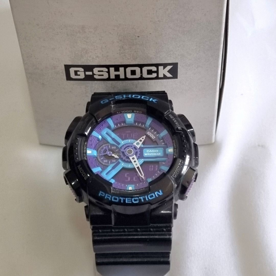 G-Shock Original GA-110HC Excellent condition (Category: Men's Watches) located in Talisay. Submitted by ric67.hawk (Listing ID 1441653138, Image 2). Description: This original G-shock GA-110HC is in excellent as new condition no marks or scratches, features include world time, 200m water resistance, countdown timer, 5 alarms, stopwatch 1/1000- second, back light, magnetic resistance, full auto Calander pre-programmed until 2099, shock resistant,