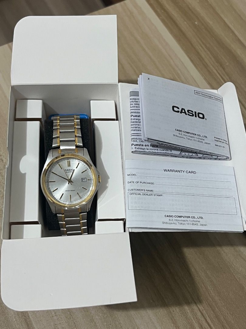 Casio MTP-1183G-7ADF Watch (Category: Luxury Watches) located in Caloocan City. Submitted by jeybimacal38628 (Listing ID 1441633152, Image 1). Description: ❌SRP: 3890 Casio MTP-1183G-7A Inclusions: • Box • Manual • Warranty Card • Tag ✅ 100% Original ✅ Money-back guarantee if proven fake .