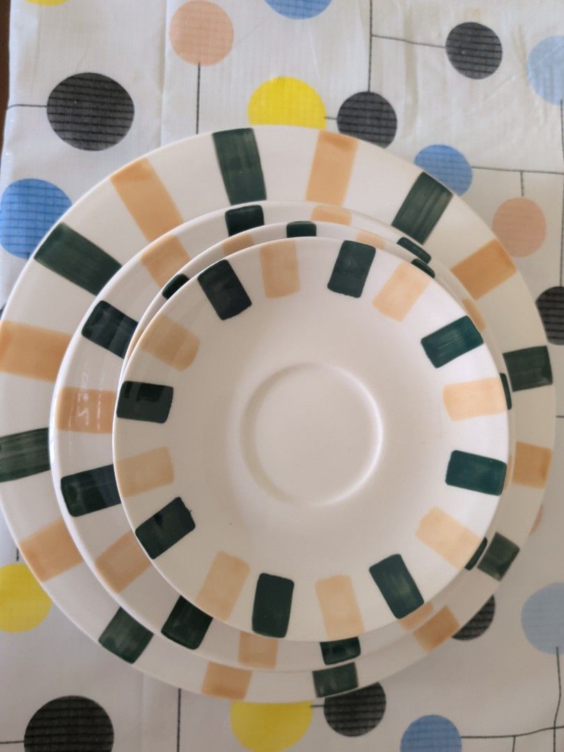 Ceramic Plates and Saucers Set