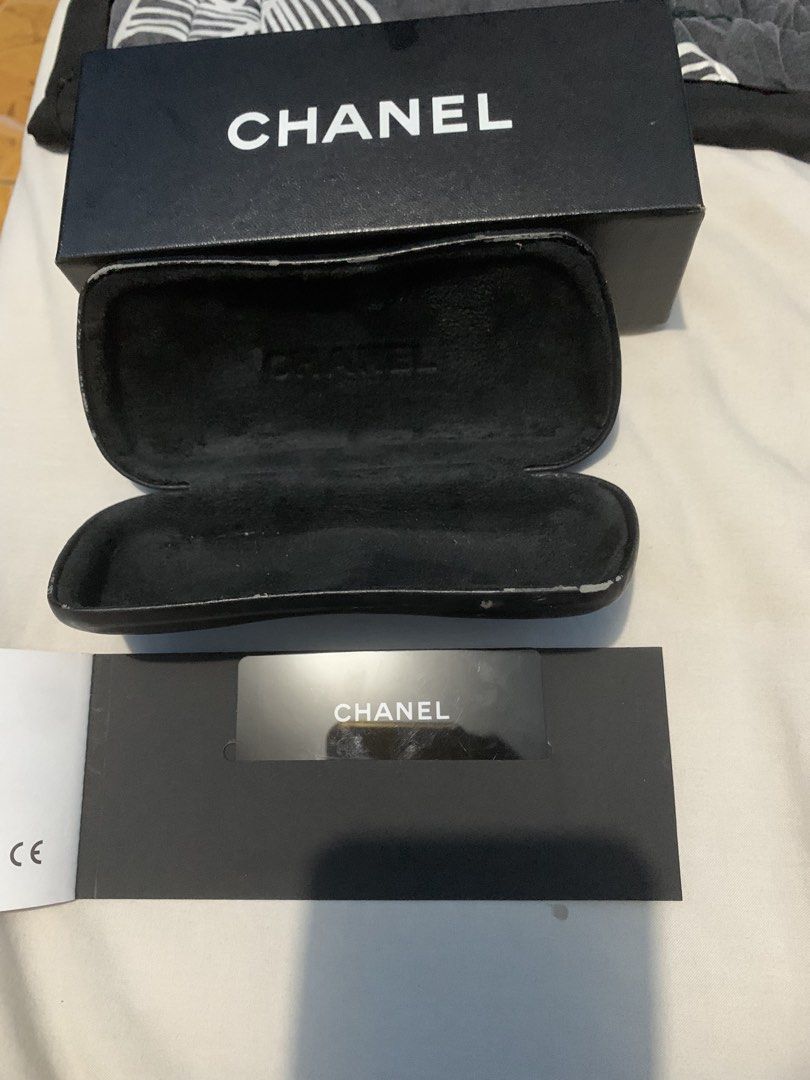 Chanel Sunglasses Box (Category: Luxury Accessories) located in Mandaluyong City. Submitted by vintizyteeshop (Listing ID 1441585439, Image 2). Description: Chanel Sunglasses Box With Authenticity Card and Manual .