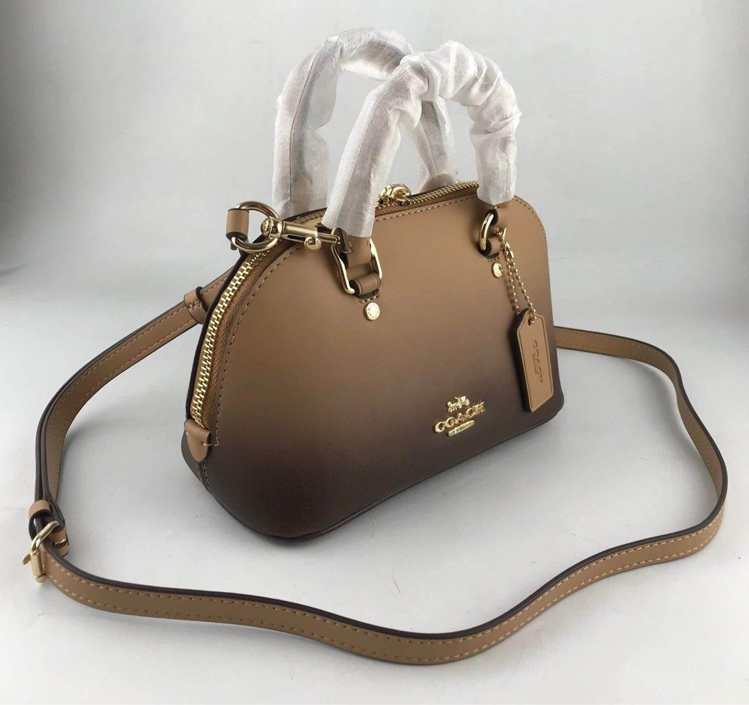 Coach Lara Mini Satchel Bag in Ombre (Category: Cross-body Bags) located in Marikina City. Submitted by smthxtra (Listing ID 1441754949, Image 3). Description: Length:22cm Width:10cm Height:12cm Zip closure Detachable strap With tag, care card, dust bag, and paper bag included.
