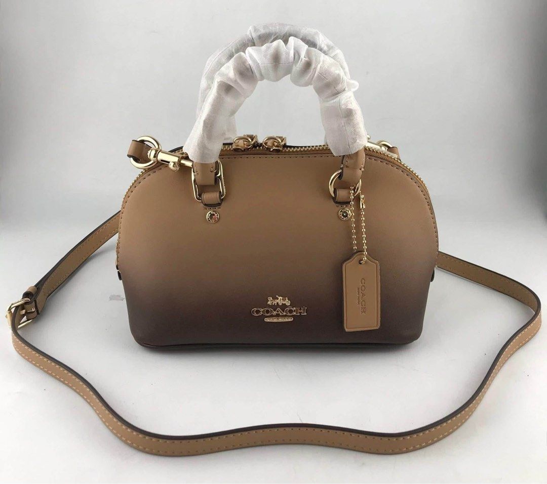 Coach Lara Mini Satchel Bag in Ombre (Category: Cross-body Bags) located in Marikina City. Submitted by smthxtra (Listing ID 1441754949, Image 2). Description: Length:22cm Width:10cm Height:12cm Zip closure Detachable strap With tag, care card, dust bag, and paper bag included.