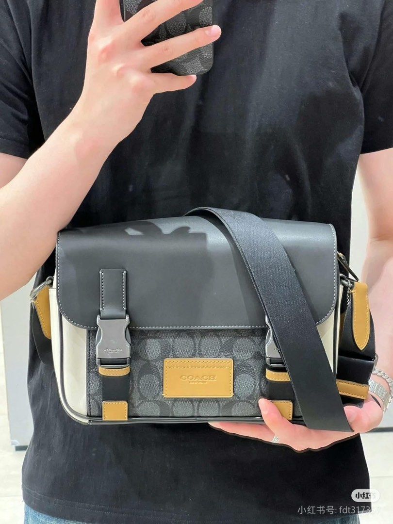 Coach Track Messenger Crossbody Bag (Category: Sling Bags) located in Manila. Submitted by msddirectfactoryoutlet (Listing ID 1441621577, Image 3). Description: Track Messenger 10 1/2" (L) x 7" (H) x 2 1/2" (W) US Grade 100%.