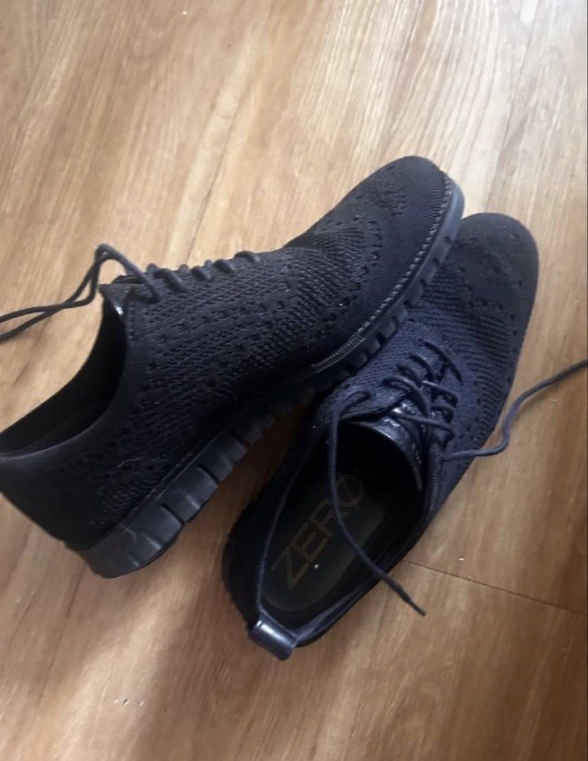Cole Haan Zerogrand Black Knit Oxford Shoes (Category: Casual Shoes) located in Taguig. Submitted by tidytitan (Listing ID 1441586817, Image 1). Description: - Brand: Cole Haan - Model: Zerogrand - Color: Black - Material: Knit upper - Style: Lace-up Oxfords - Features: Lightweight, breathable - Occasion: Casual or smart casual wear.