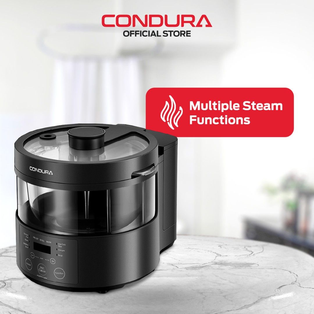 Condura Low Carb Rice Cooker Multi Steam Functions (Category: Cookers) located in Manila. Submitted by biaman (Listing ID 1441706263, Image 2). Description: - Condura Steam Multi-Cooker - Ideal for healthy low-carb meals - Multiple steam functions - Easy-to-read digital display for cooking options - Perfect for steaming vegetables and seafood - Simple control panel - Sleek, modern design.