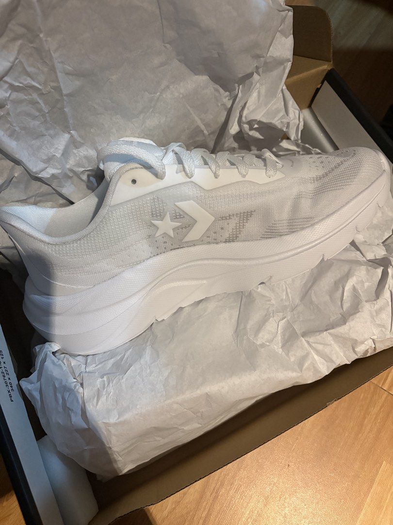 Converse Day One Runner Ox White Running Shoes (Category: Sneakers) located in Manila. Submitted by trustedseller1902 (Listing ID 1441748499, Image 2). Description: - White Converse Day One Runner Ox - Size: US Men's 9 / US Women's 10.5 - Includes original box - Perfect for running or everyday casual wear.