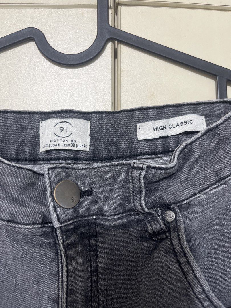 Cotton On High Classic Grey Denim Shorts (Category: Shorts) located in Manila. Submitted by hellochristine (Listing ID 1441675792, Image 2). Description: - Brand: Cotton On - Color: Grey Denim - Style: High-waisted, Classic Fit - Features: Rolled Hem, Button & Zip Closure, Front & Back Pockets - Occasion: Casual Wear.