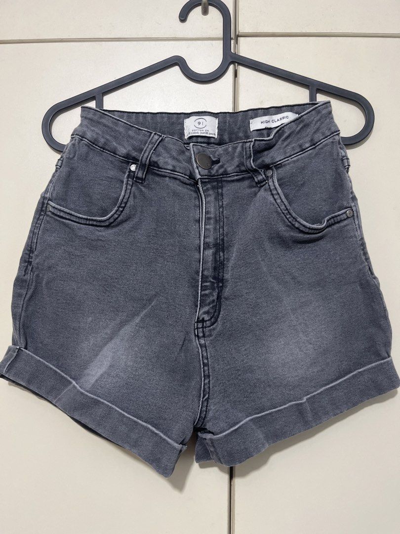 Cotton On High Classic Grey Denim Shorts (Category: Shorts) located in Manila. Submitted by hellochristine (Listing ID 1441675792, Image 1). Description: - Brand: Cotton On - Color: Grey Denim - Style: High-waisted, Classic Fit - Features: Rolled Hem, Button & Zip Closure, Front & Back Pockets - Occasion: Casual Wear.