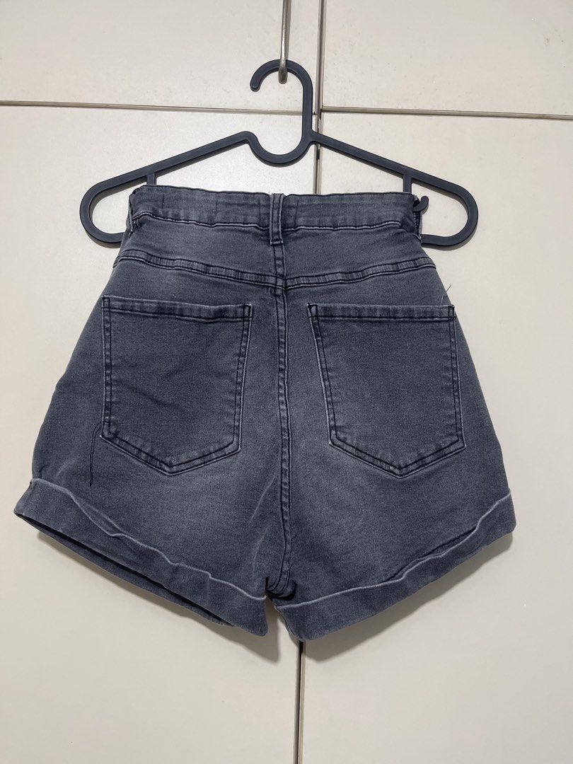 Cotton On High Classic Grey Denim Shorts (Category: Shorts) located in Manila. Submitted by hellochristine (Listing ID 1441675792, Image 3). Description: - Brand: Cotton On - Color: Grey Denim - Style: High-waisted, Classic Fit - Features: Rolled Hem, Button & Zip Closure, Front & Back Pockets - Occasion: Casual Wear.