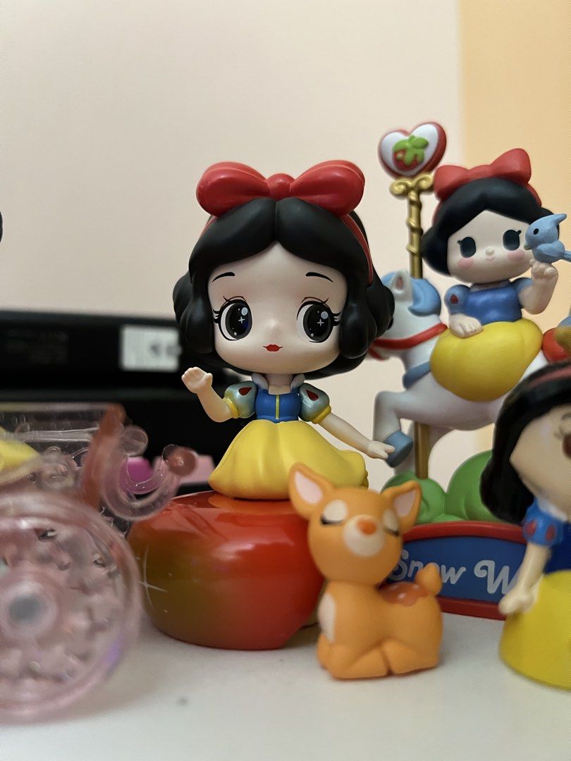 Disney Snow White Chibi Figurines Set with Carriage (Category: Designer & Blind Box Toys) located in Marikina City. Submitted by panowps (Listing ID 1441704796, Image 3). Description: - Adorable Snow White chibi figurine set. - Includes Snow White in a carriage. - Comes with a standing Snow White figure. - Also includes a cute deer figure. - Ideal for Disney collectors and fans. - Creates a charming display when shown together. - Snow white in a 