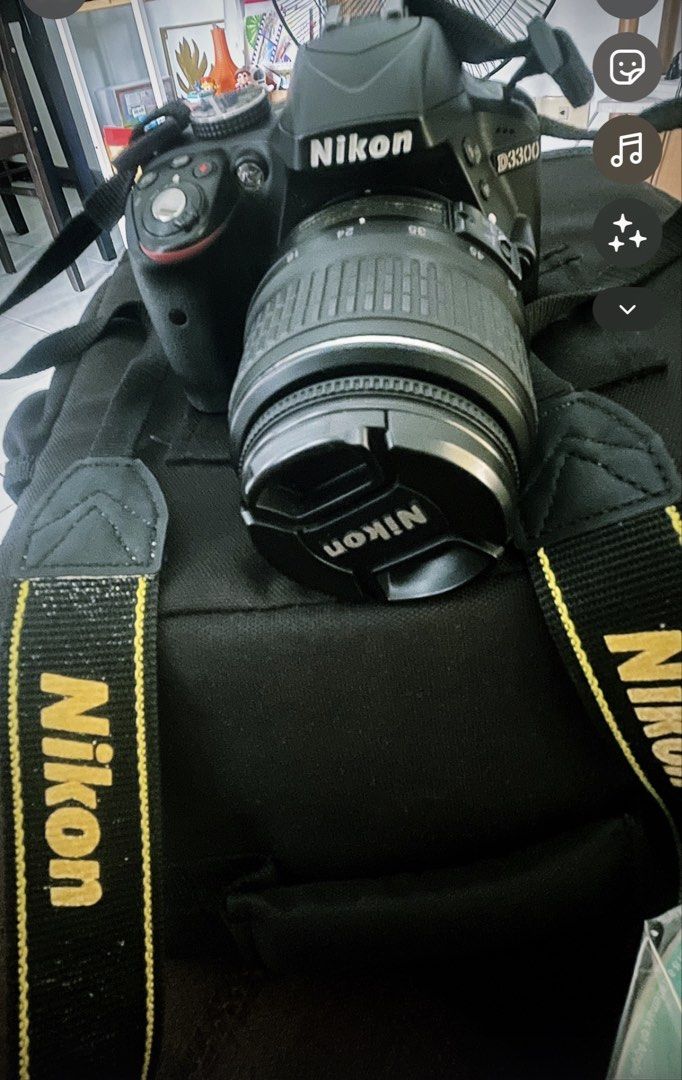 DSLR Nikon D3300 (Category: Cameras) located in Manila. Submitted by keentiger.bf1124 (Listing ID 1441616658, Image 2). Description: 📸 FOR SALE: Nikon D3300 DSLR Camera 💰 ₱10,000 only ✅ Good as new ✅ Complete accessories ✅ With cords/plastic ✅ User manual included ✅ Well maintained ✅ Ready to use Perfect for beginners, students, travel, events, and content creation 📷✨ RFS: not using anymore!.