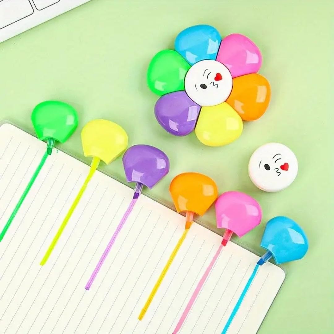 Flower Highlighter Markers Set 6 Petals Markers (Category: Stationery & School Supplies) located in Manila. Submitted by bellenn (Listing ID 1441600162, Image 1). Description: 6 pastel colors Detachable petals design Stationery for school and office Brand new Quality product.