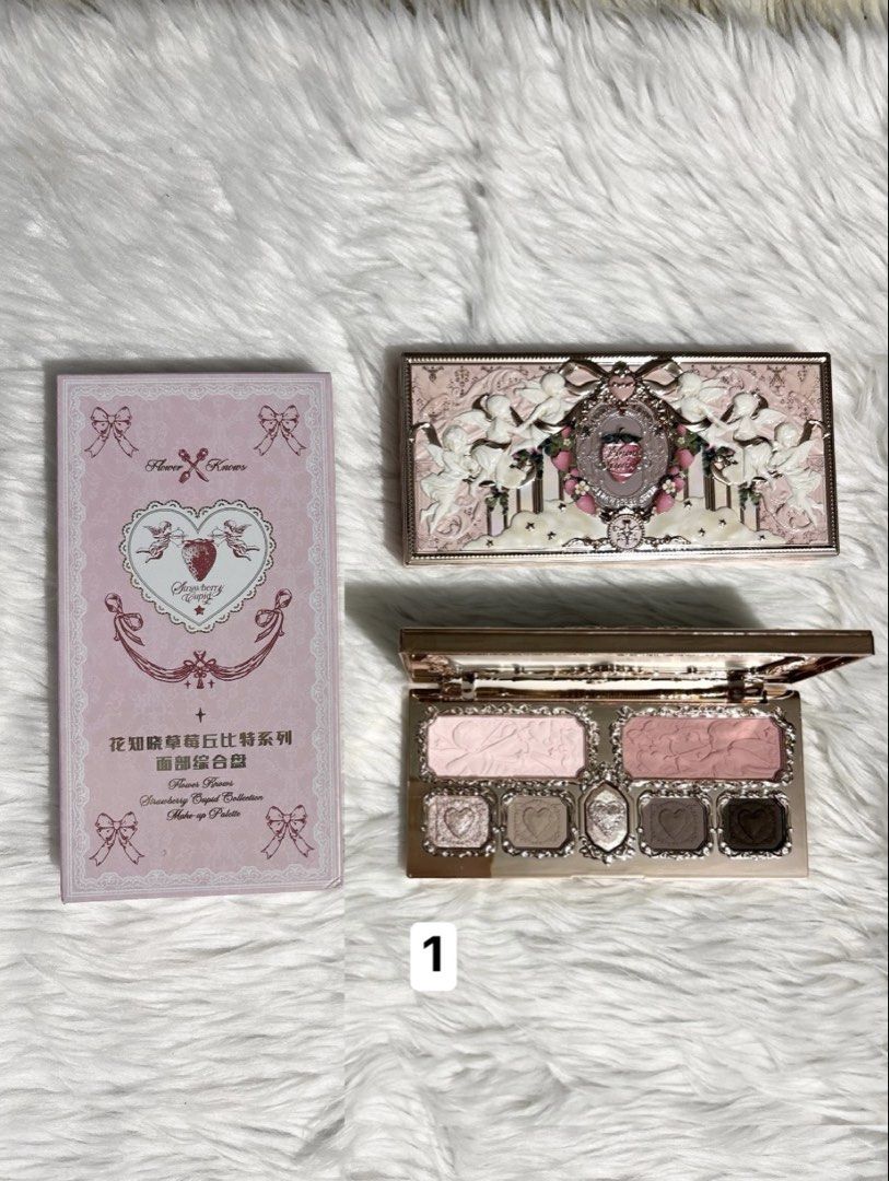 Flower Knows Eyeshadow Palettes (Category: Makeup) located in Cavite. Submitted by 3yaaa018 (Listing ID 1441687771, Image 2). Description: FS BRAND NEW FLOWER KNOWS EYESHADOW! BELOW SRP! 1.) Flower Knows Eye Shadow Palette Strawberry Cupid Makeup Palette (Shade: 02 Strawberry Black Currant) - ₱750 (orig price: ₱2,461) - SOLD‼️ 2.) Flower Knows Swan Ballet Eyeshadow Palette (Shade: 01 White Swan) - ₱750 (orig price: ₱2,154) - SOLD‼️ 3.) Flower Kno