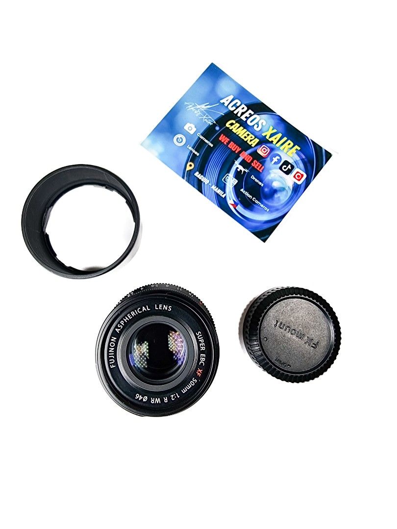 Fujifilm 50mm F2 WR (Category: Lens & Kits) located in Baguio. Submitted by acreoscamera (Listing ID 1441727901, Image 3). Description: Fujifilm 50mm F2.0 WR 🅰️📸 Price: 14,500.00 Cosmetics: 9.3/10 (Slight signs of usage) Glass: 99% (No fungus but with 1 dust in front glass) Performance: 10/10 Actual Photo posted📸 No more last priced ✨️Inclusions: Rear cap and Lens hood only ⛩️Location: Baguio City Open for shipping via LBC (COP/COD) 📍Meet up 