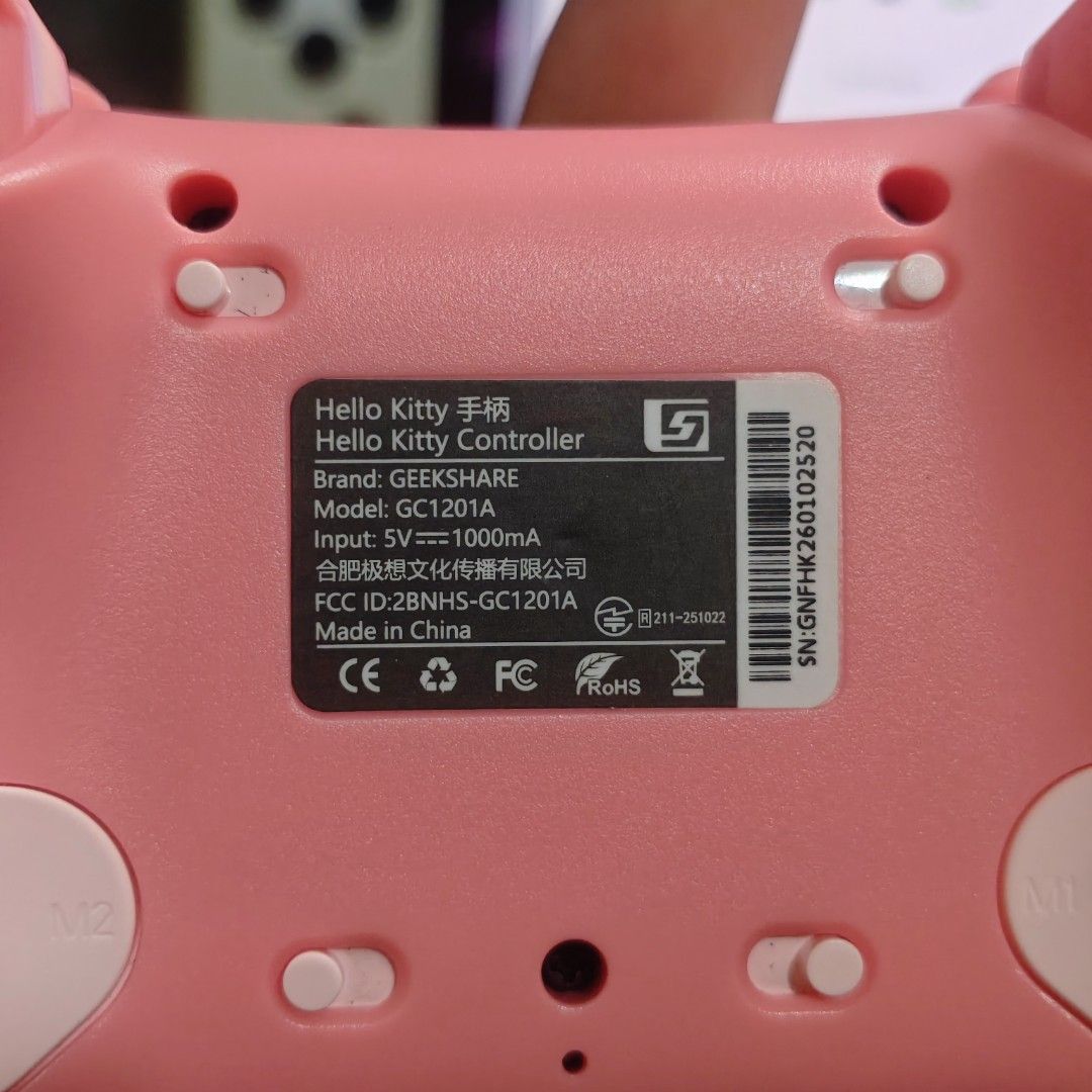 Geekshare Sanrio Hello Kitty Wireless Controller (Category: Controllers) located in Quezon City. Submitted by shopme_gadget30 (Listing ID 1441654460, Image 3). Description: 🎮🎮 "Pls take time to read first"🎮🎮🙏🙏 item description 1000Hz Report Rate providing faster response and exceptional performance hall effect joystick and hall trigger . wear resistant metal joystick rings 1000mAh battery life up to 25 hours compatible to Nintendo switch/ p