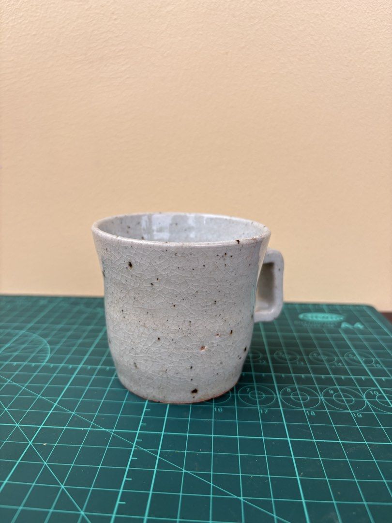 Handmade Ceramic Mug with Speckled Glaze (Category: Coffee & Tea Tableware) located in Antipolo. Submitted by anabri (Listing ID 1441679346, Image 3). Description: - Unique handmade ceramic mug - Light grey speckled glaze with a crackle finish - Sturdy handle for comfortable grip - SEE PHOTOS FOR DETAILS .