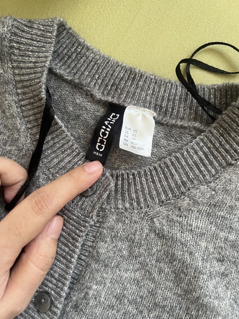 H&M Divided Short Sleeve Button Up Cardigan (Category: Coats, Jackets and Outerwear) located in Manila. Submitted by tidywynetales (Listing ID 1441780558, Image 3). Description: Location: Cubao, Quezon City !!!Twice used!!! Size: XS Length: 12.5".