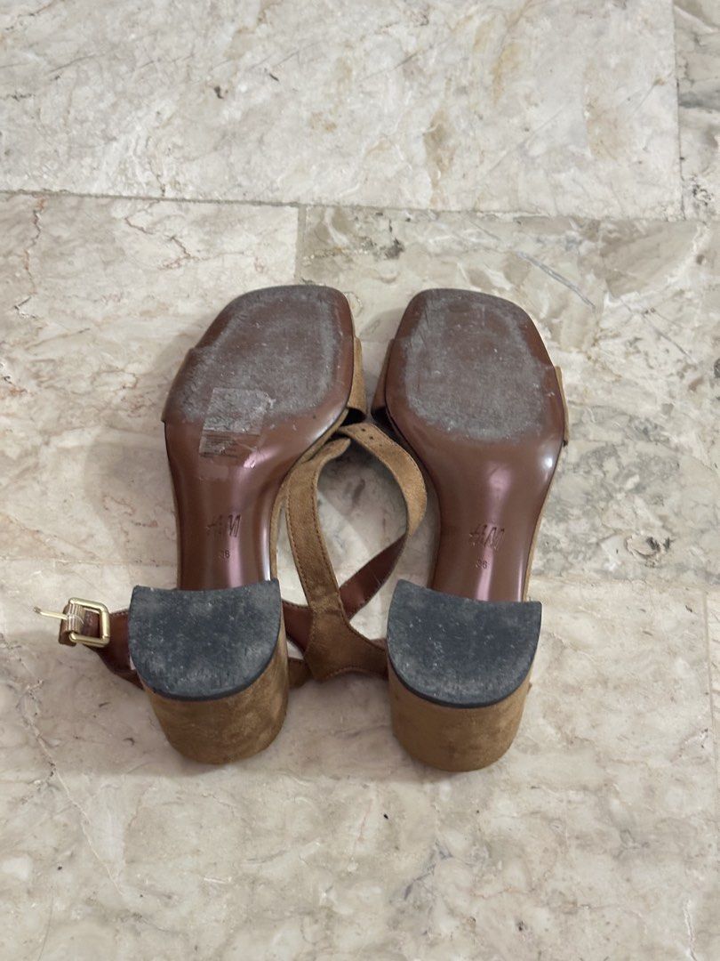 H&M Open-Toe Heels (Light Brown) (Category: Heels) located in Angono. Submitted by beamthings (Listing ID 1441627123, Image 2). Description: H&M Open Toe Heels in Light Brown - US Size 6 - lightly used only - perfect to look classy & put together !.
