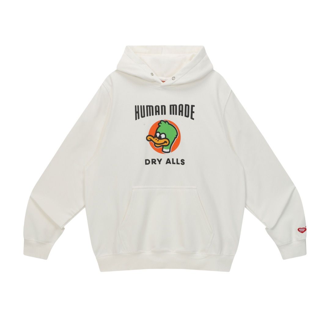 Human made hoodie 經典鴨子連帽衛衣男女同款 （分類：衛衣）位於 Hong Kong。 由 ysstoreone 提交（商品編號 1441766230，圖片 2）。簡介： 顏色：黑色 白色 綠色 size：SMLXL。
