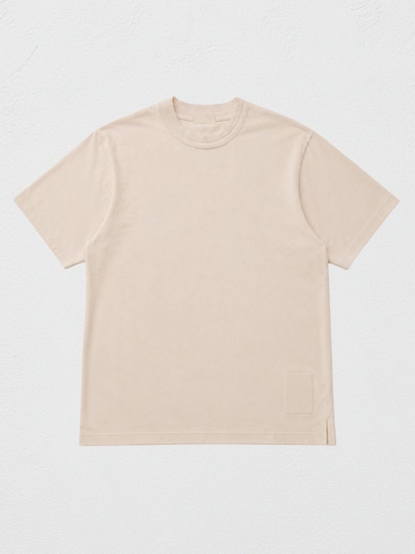 INNAT Beige Boxy T-shirt (Category: Tshirts & Polo Shirts ) located in Manila. Submitted by highsobriety.co (Listing ID 1441658390, Image 2). Description: SS Tee in Natural — Made in Japan 26.5 x 29 in Size 3 on tag Very good condition No issues Items are pre-owned. Not affiliated with featured brands..