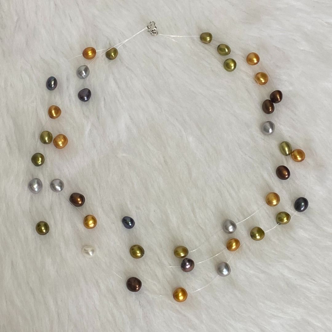 Japan Multicolor Baroque Pearl Floating Necklace (Category: Necklaces) located in Cebu City. Submitted by posh_avenue888 (Listing ID 1441737059, Image 3). Description: In very good condition. From Japan. 18 inches. 100% authentic!!!.