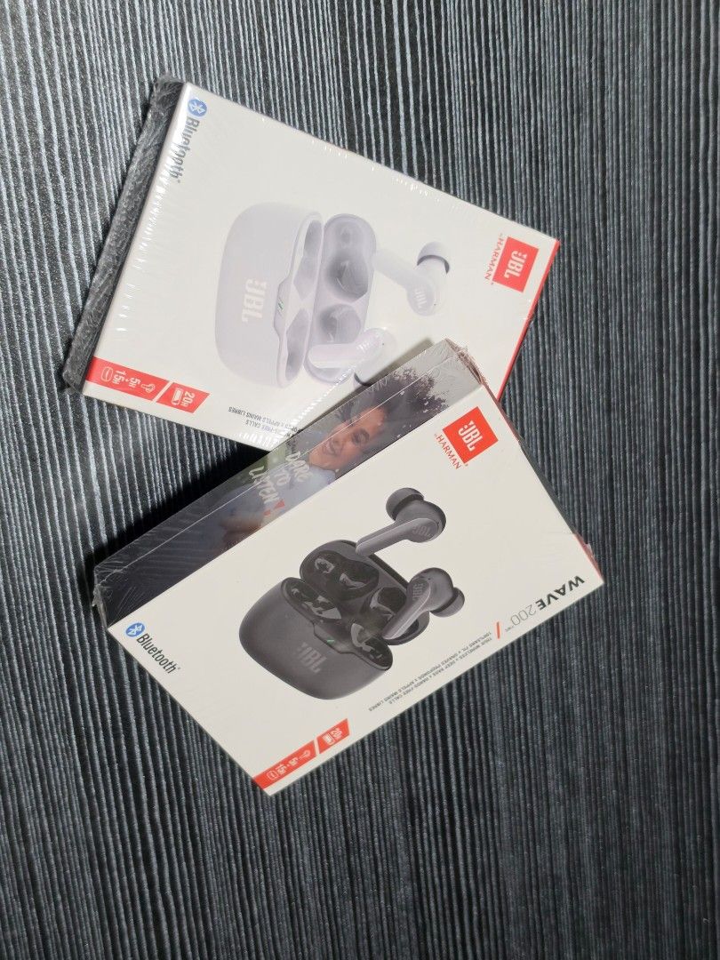 JBL Wave 200 TWS True Wireless Earbuds (White & Black)