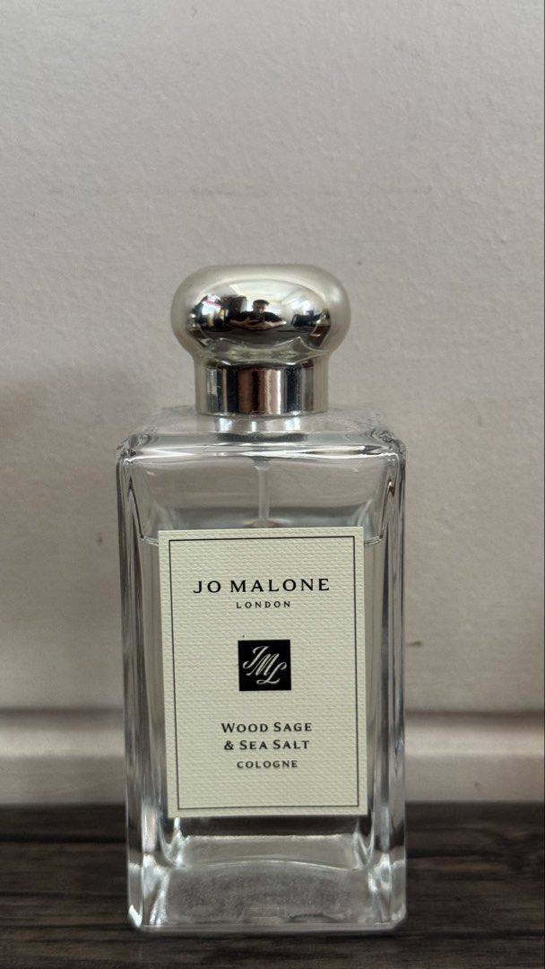 Jo Malone London Wood Sage & Sea Salt Cologne (Category: Fragrance & Deodorants) located in Manila. Submitted by nate.argelio (Listing ID 1441600822, Image 2). Description: Jo Malone Wood Sage & Sea Salt Guaranteed authentic. Negotiable. Approximately 75–80 mL remaining. Please refer to photos for the exact fill level. Well-kept and properly stored. RFS: Decluttering my fragrance collection..