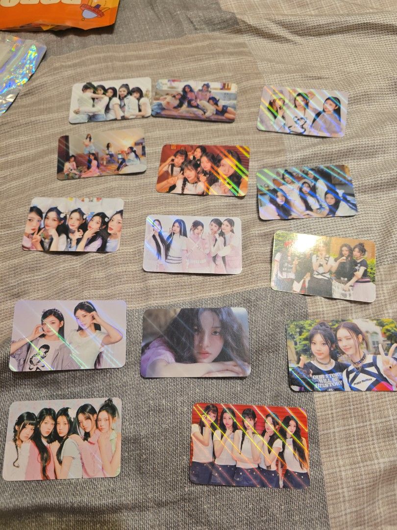 K-pop Photocards Collection - Various Groups (Category: K-Wave) located in Singapore. Submitted by whistle76539 (Listing ID 1441728656, Image 1). Description: - Selling K-pop photocards - Official and fan-made options available - Features various K-pop idols - Some cards have holographic effects - All cards are kept in protective sleeves - Great for collectors - Happy to bundle or sell individually - Message for details on specific members or gro