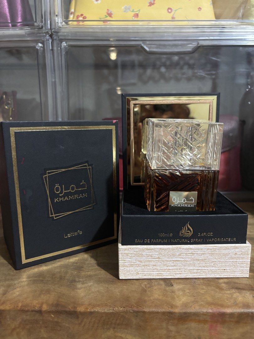 Lattafa Khamrah Eau de Parfum 100ml (Category: Fragrance & Deodorants) located in General Santos City (Dadiangas). Submitted by saaradiane08346 (Listing ID 1441680062, Image 3). Description: - Lattafa Khamrah Eau de Parfum - Natural Spray - 100ml Bottle - Comes in Original Box - Highly Recommended Scent.