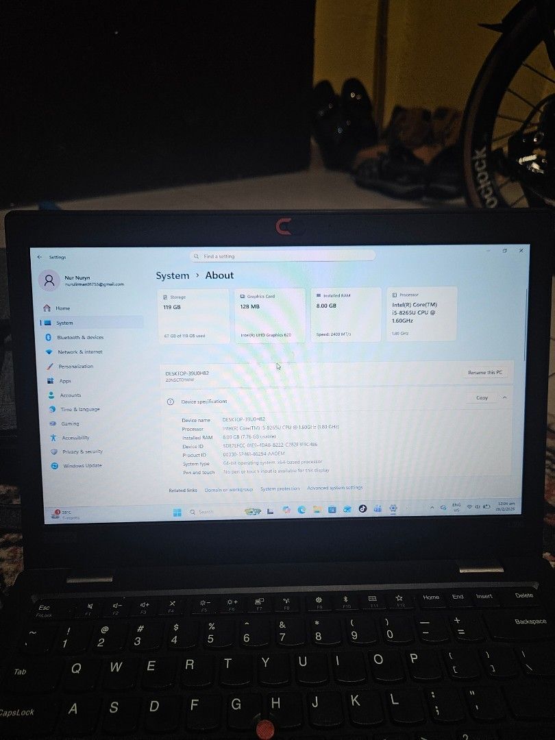 Lenovo ThinkPad Laptop472311279346012160