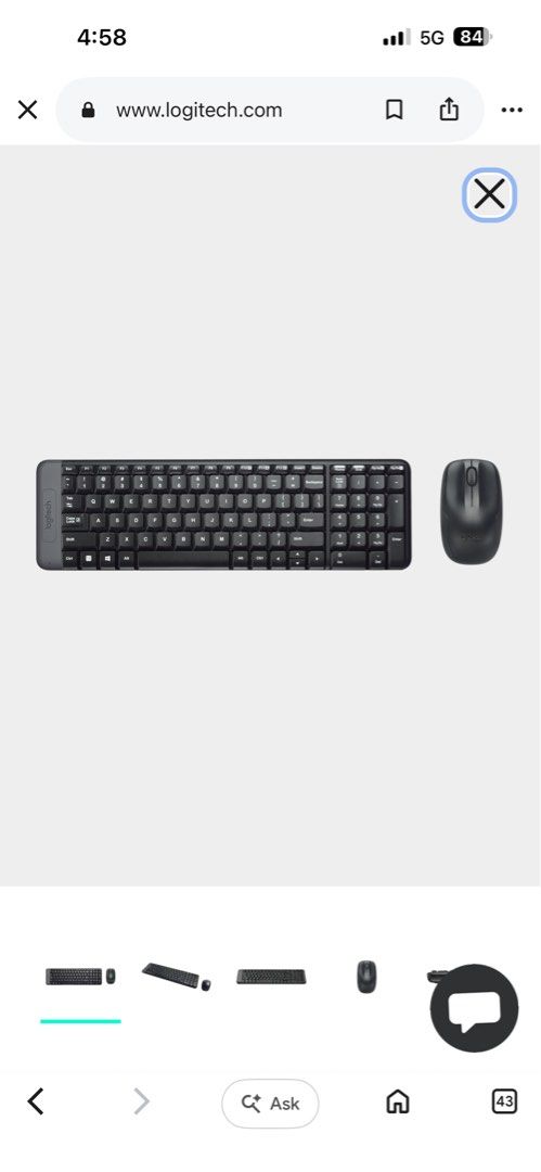 Logitech Wireless Keyboard and Mouse Combo472088080402370561
