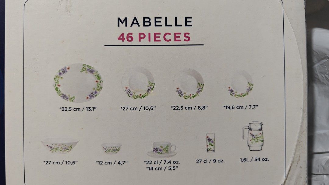 Luminarc Mabelle 46-Piece Dinnerware Set471913385511495681