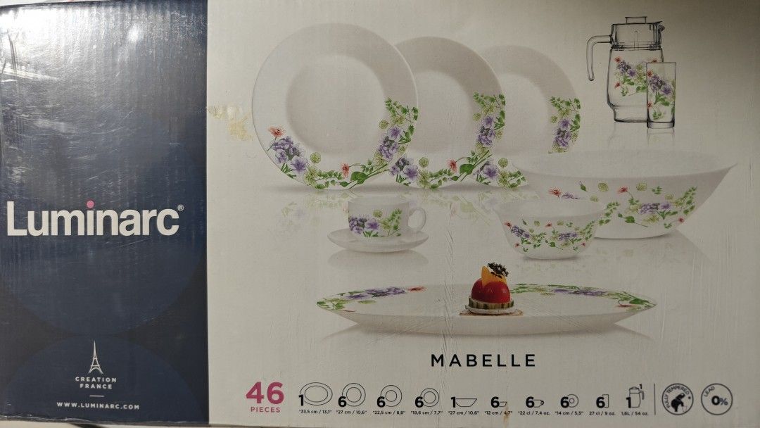 Luminarc Mabelle 46-Piece Dinnerware Set471913385511495682