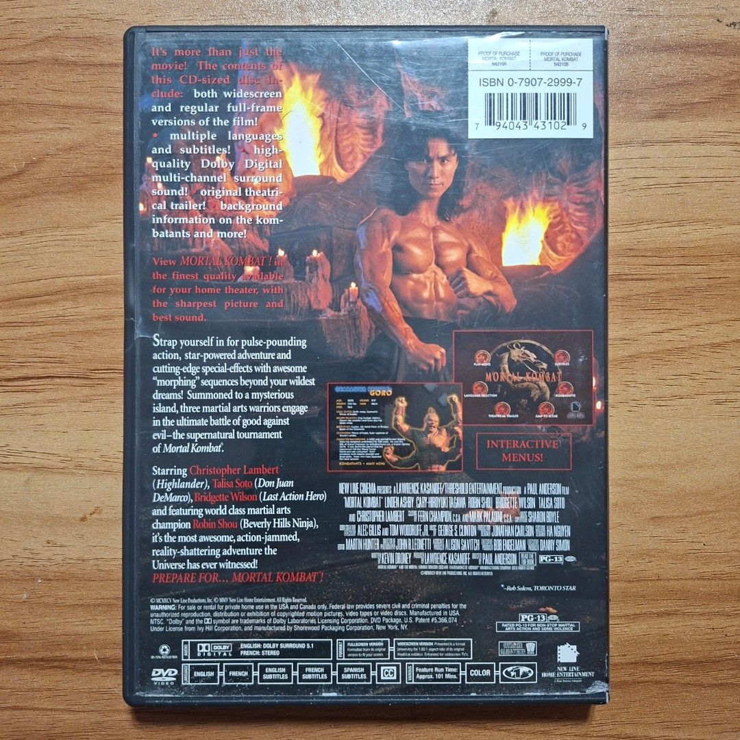 Mortal Kombat DVD Movie (Category: CDs & DVDs) located in Kabankalan. Submitted by Videoshop.ph (Listing ID 1441735921, Image 2). Description: Classic Mortal Kombat movie on DVD. Features action-packed martial arts and a great story. Includes interactive menus. A must-have for fans of the franchise. Get ready for some epic fights!.