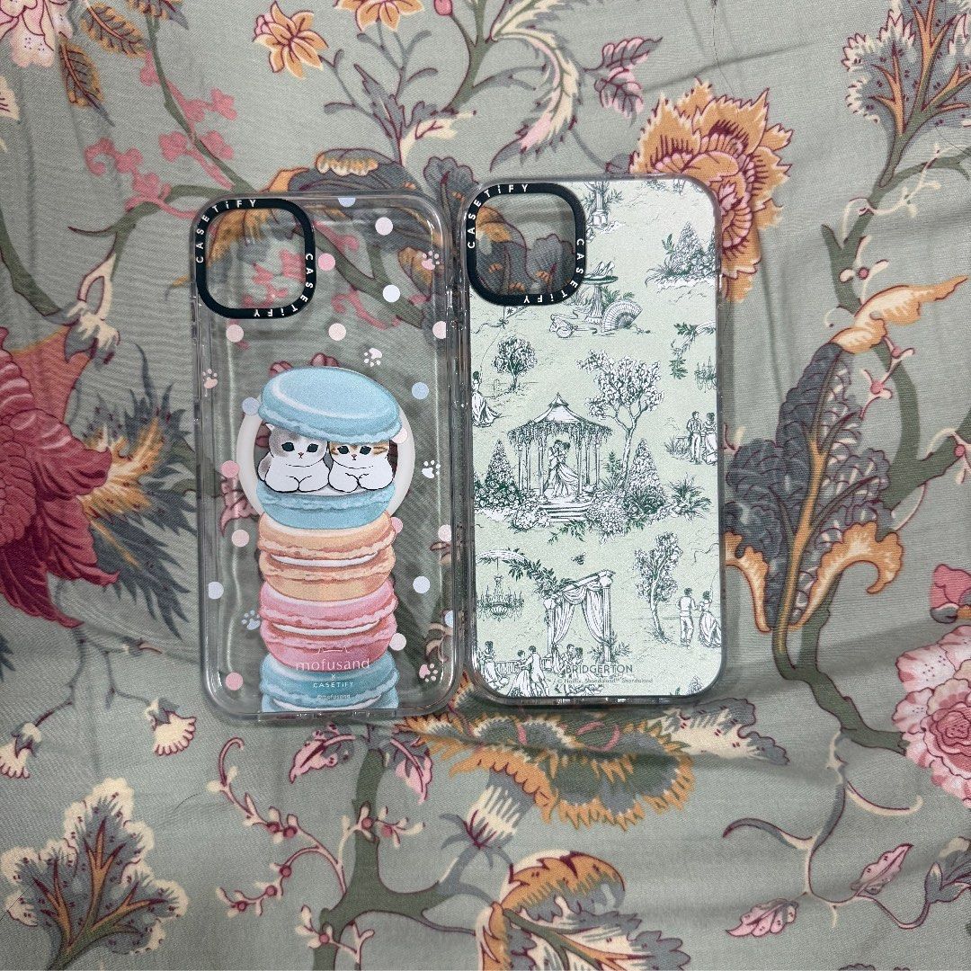 Multiple Iphone 15 plus cases (Category: Cases & Sleeves) located in Quezon City. Submitted by lukechun (Listing ID 1441741148, Image 1). Description: Iphone 15 Plus Cases Page 1-2 Casetify Mofusand- 1500 Casetify Bridgerton- 1500 Page 3-6 Original Iphone case- 800 Stitch case-800 Page 7-8 Pink case-150 Mickey Mouse Case- 150 MOP- Gcash.