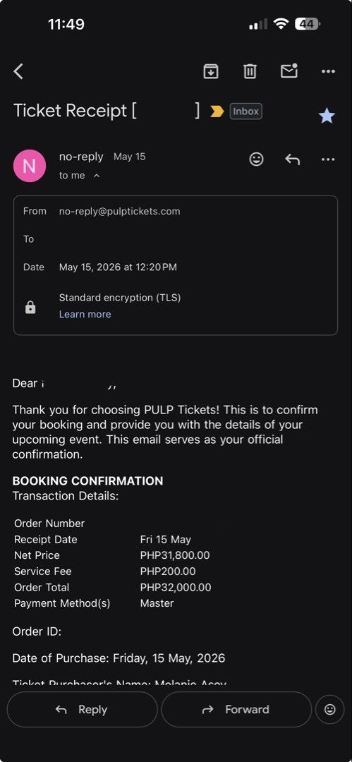 My Chemical Romance Live in PH 2026 VIP Seated Ticket (Category: Events Tickets) located in Caloocan City. Submitted by frankieromustdie_ (Listing ID 1441618434, Image 2). Description: 🎫 FOR SALE: 2 VIP Seated Tickets – My Chemical Romance Selling 2 VIP Seated tickets for My Chemical Romance. These are legitimate tickets purchased through official channels. ✅ 2 VIP Seated Tickets ✅Can provide Authorization Letter and IDs ✅ Transfer process can b