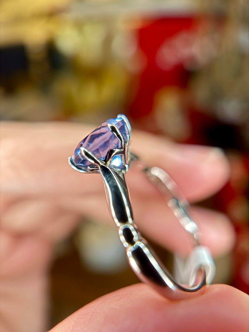 NEW Natural Color Change Fluorite Silver Ring (Category: Rings) located in Baguio. Submitted by asna_taku (Listing ID 1441674180, Image 3). Description: ✨ One gemstone, two personalities. ✨ NEW Natural Color Change Fluorite Silver Ring Sizes 7, 8, 9 available Watch this fascinating gemstone shift from soft lavender to deeper blue-violet tones depending on the lighting. A true conversation piece for gemstone lovers and collectors. 💜 Natural color