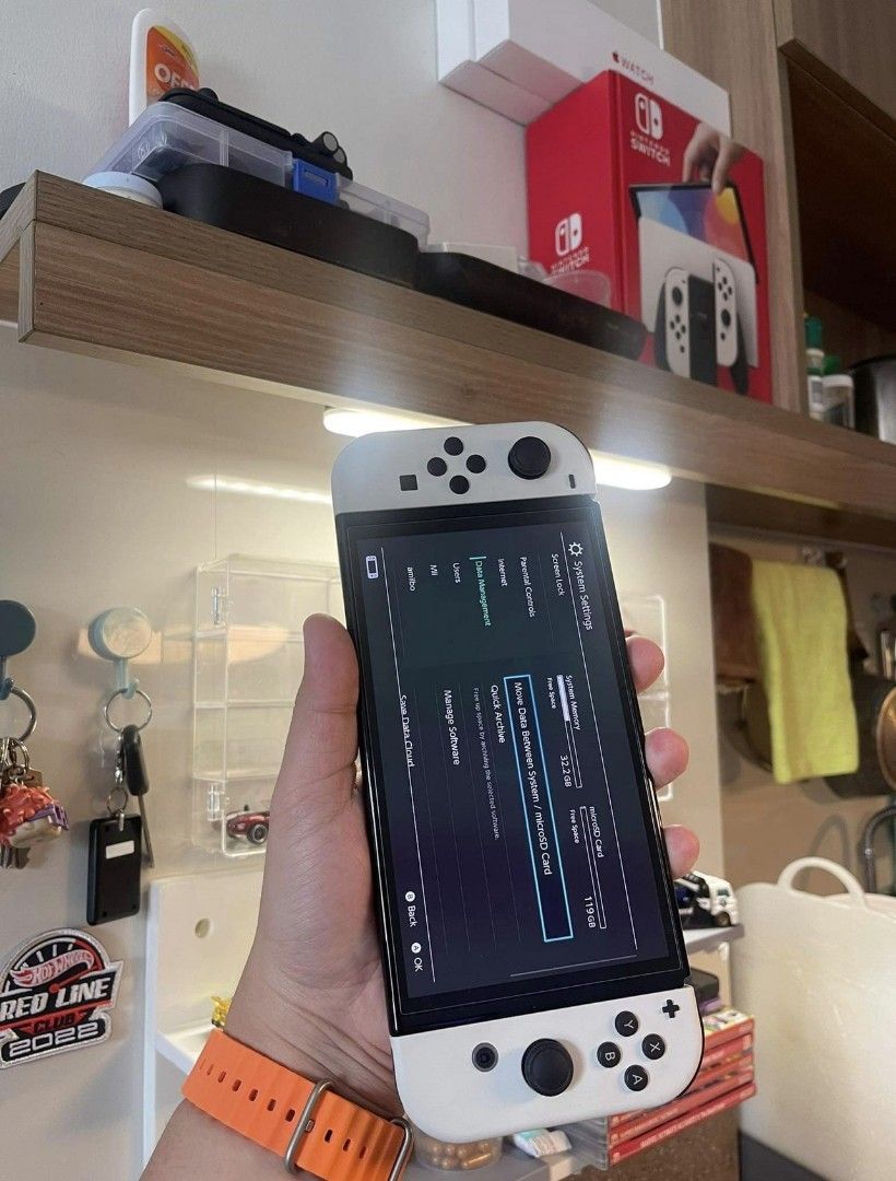 Nintendo Switch OLED (Category: Other Gadgets) located in Cebu City. Submitted by k1meb (Listing ID 1441670684, Image 3). Description: 🎮 FOR SALE: Nintendo Switch OLED 💰 Price: ₱8,000 (Fixed) ✅ Complete set ✅ 100% Working ✅ No Joy-Con Drift ✅ No Dents ✅ No Scratches ✅ Fresh Unit ✅ All plastics still intact ✅ Other accessories are unused Lightly used only 4–5 times in a month. 🎁 FREEBIES INCLUDED: • Mario Carrying Case (₱900 value) • SanDisk Ul