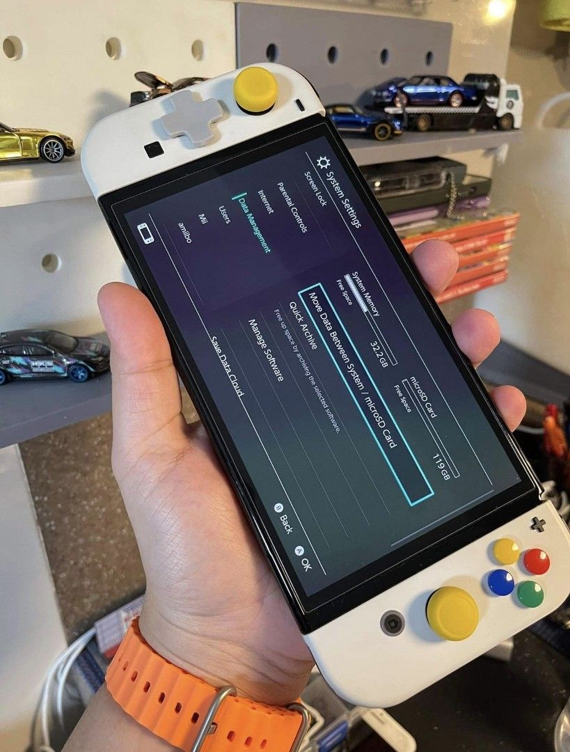 Nintendo Switch OLED (Category: Other Gadgets) located in Cebu City. Submitted by k1meb (Listing ID 1441670684, Image 2). Description: 🎮 FOR SALE: Nintendo Switch OLED 💰 Price: ₱8,000 (Fixed) ✅ Complete set ✅ 100% Working ✅ No Joy-Con Drift ✅ No Dents ✅ No Scratches ✅ Fresh Unit ✅ All plastics still intact ✅ Other accessories are unused Lightly used only 4–5 times in a month. 🎁 FREEBIES INCLUDED: • Mario Carrying Case (₱900 value) • SanDisk Ul